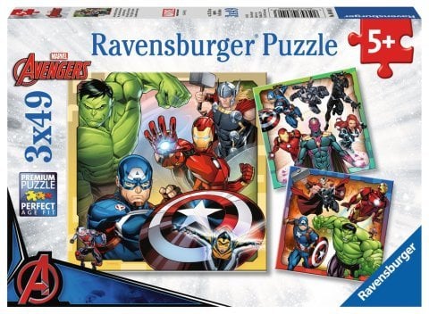 Ravensburger 3x49 Parçalı Puzzle Avengers-080403