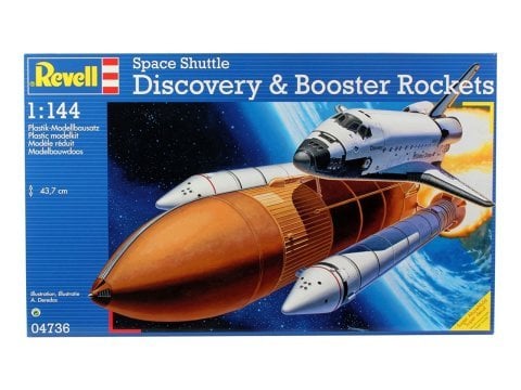 Space Shuttle Discovery + Booster Rockets