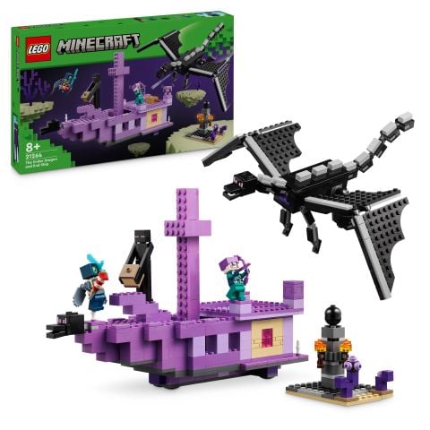 LEGO® Minecraft® Ender Ejderhası ve End Gemisi Oyuncağı 21264