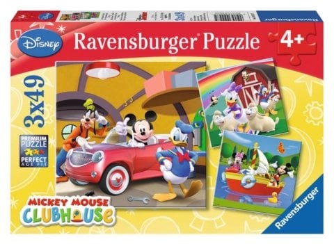 3x49p Puzzle Wd-Mickey Club House