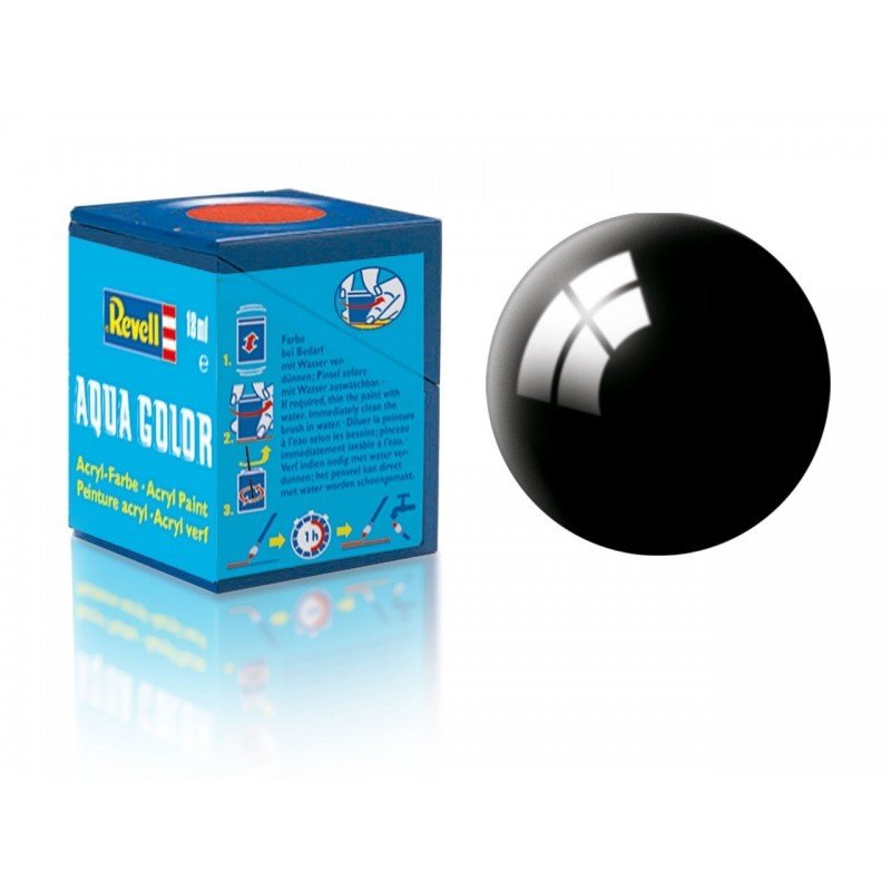 07 -Aqua Color Black - Gloss Boya- 18 ml