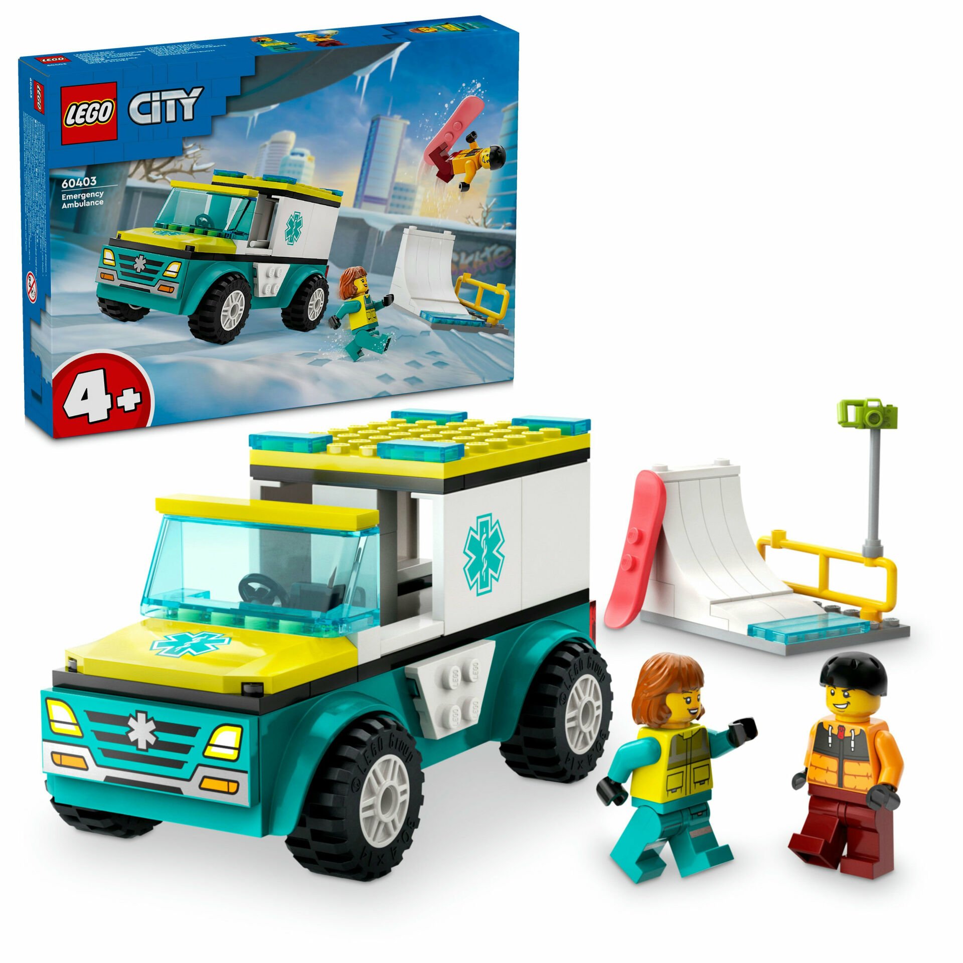 LEGO® City Acil Ambulansı ve Snowboardcu 60403