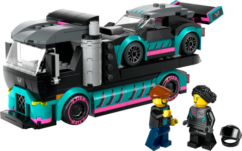 LEGO® City Yarış Arabası ve Araba Taşıyıcı Kamyon 60406