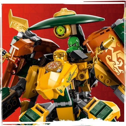 LEGO® NINJAGO® Lloyd ve Arin'in Ninja Ekibi Robotları 71794 Oyuncak Yapım Seti (764 Parça)