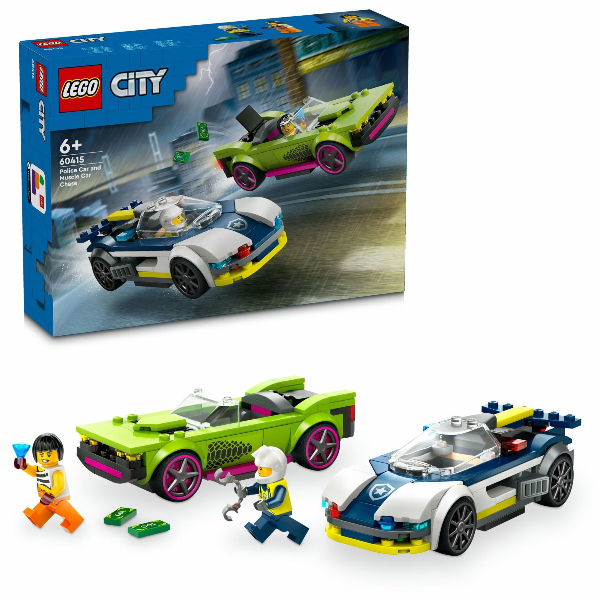 LEGO® City Polis Arabası ve Spor Araba Takibi 60415