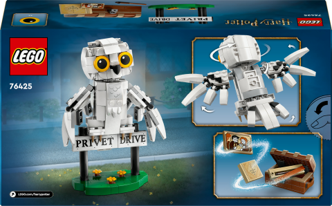 LEGO® Harry Potter™ Hedwig™, Privet Drive 4 Numara’da 76425 -Harry Potter Hayranları için Koleksiyonluk Yaratıcı Oyuncak Yapım Seti (336 Parça)
