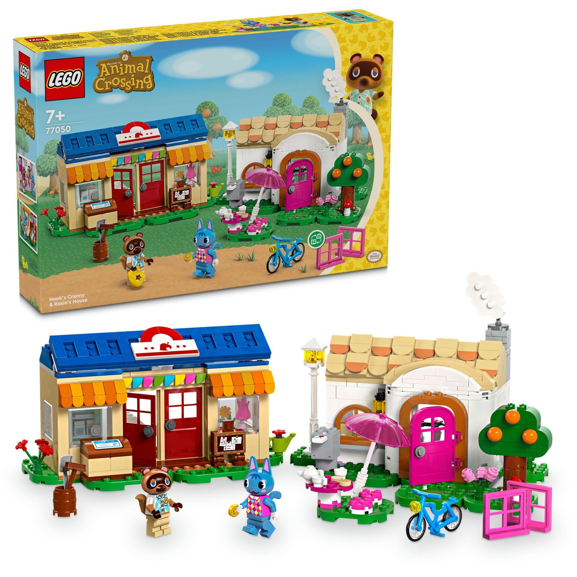 LEGO® Animal Crossing™ Nook’s Cranny ve Rosie Evi 77050 - 7 Yaş ve Üzeri Çocuklar için Yaratıcı Oyuncak Yapım Seti (535 Parça)