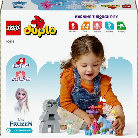 LEGO® DUPLO® | Disney Elsa ve Bruni Büyülü Ormanda 10418 - 2 Yaş ve Üzeri Çocuklar için Elsa Mini Bebek Figürü İçeren Eğitici Oyuncak Yapım Seti (31 Parça)