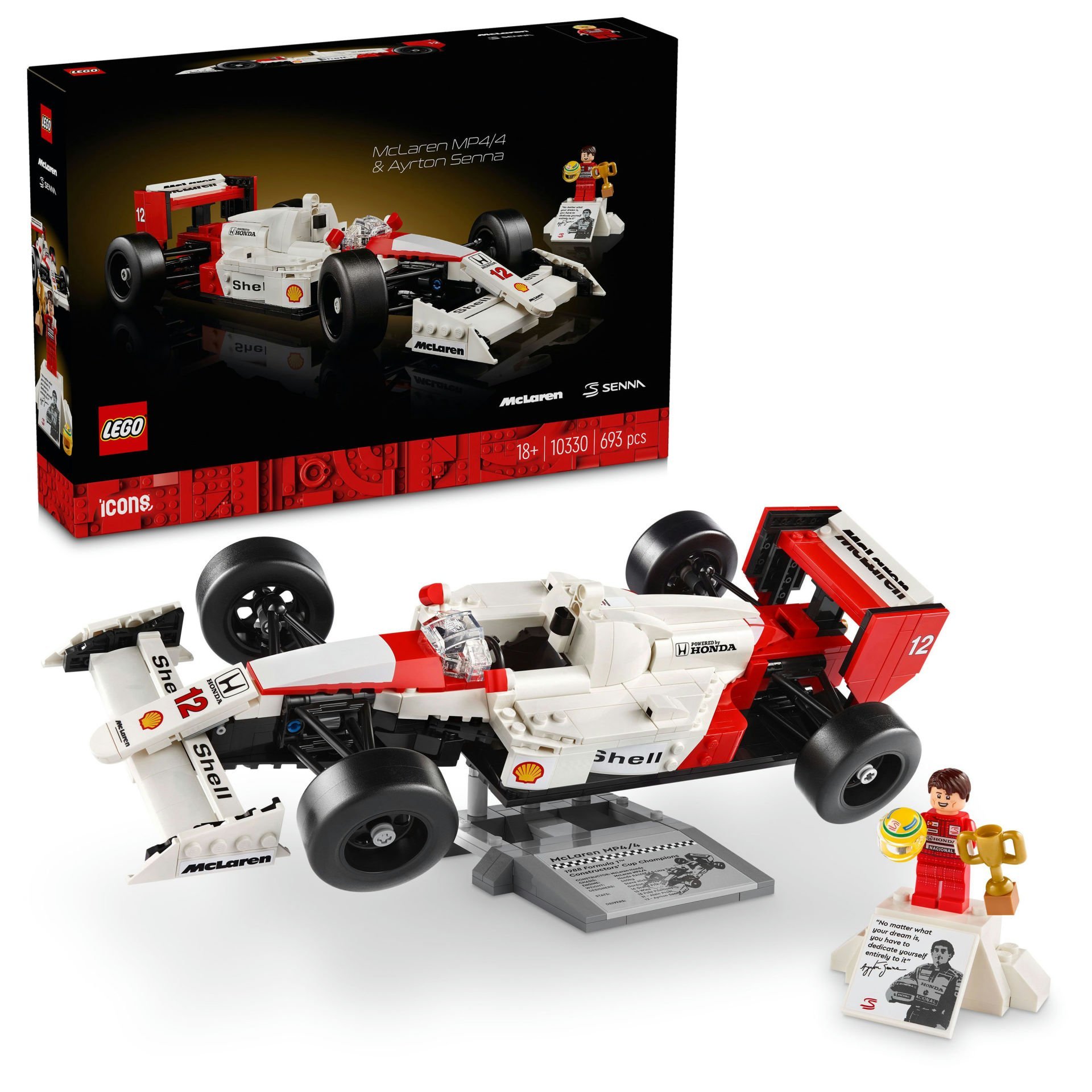 LEGO® Icons McLaren MP4/4 ve Ayrton Senna Seti 10330