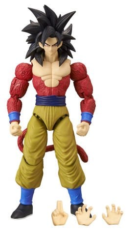 16 cm Dragon Ball Super Saiyan 4 Goku Poz Verilebilir Figür - Dragon Stars Serisi