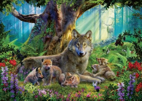 Ravensburger 1000 Parçalı Puzzle Wolves in Forest-159871