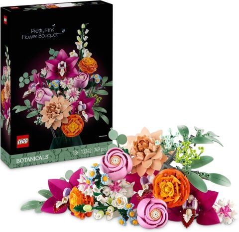 LEGO® Botanicals Pembe Çiçek Buketi Dekoratif Çiçek 10342