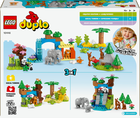 LEGO® DUPLO® Kasabası 3’ü 1 Arada Vahşi Hayvan Aileleri Seti Eğitici Oyuncak 10446