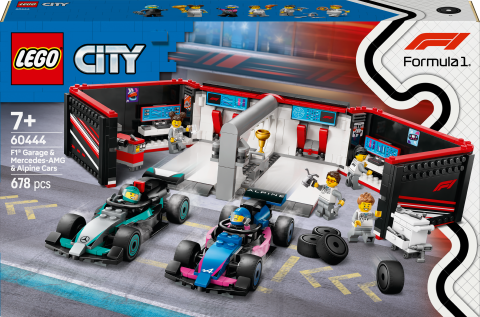 LEGO® City F1® Garajı ve Mercedes-AMG ve Alpine Arabaları Oyun Seti 60444