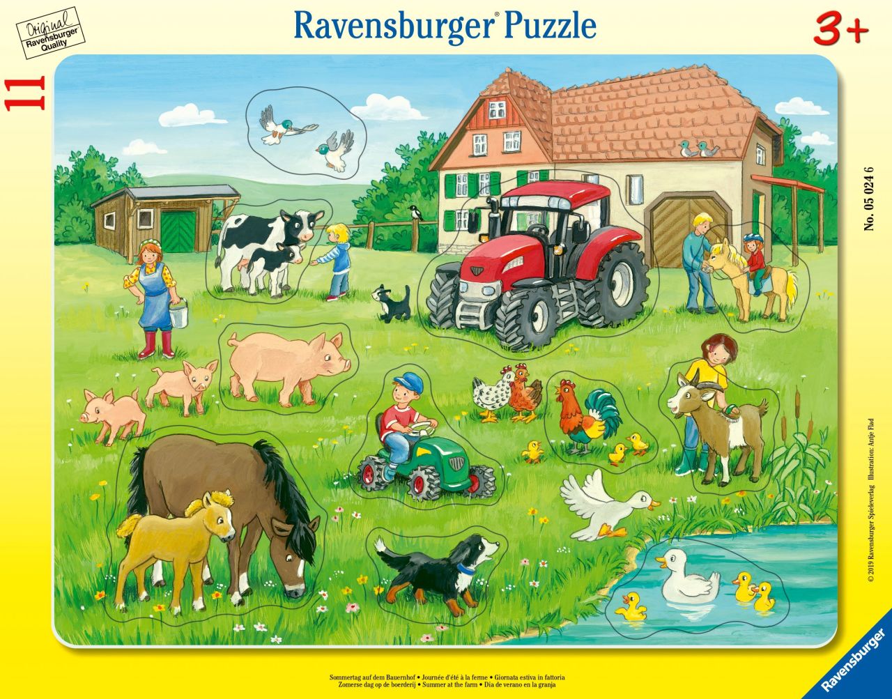 Ravensburger 11 Parçalı Büyük Çerçeveli Puzzle Köyde Yaz