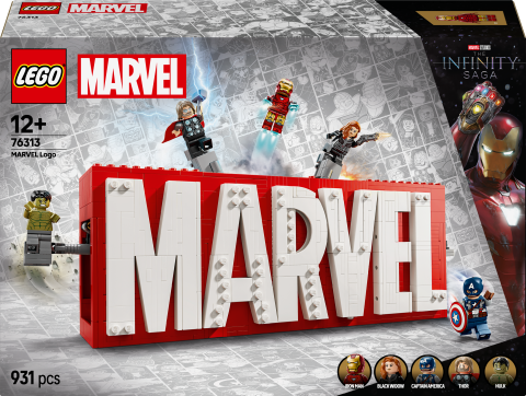 LEGO® Marvel: MARVEL Logosu ve Minifigürleri, İnşa Edilebilen Set 76313