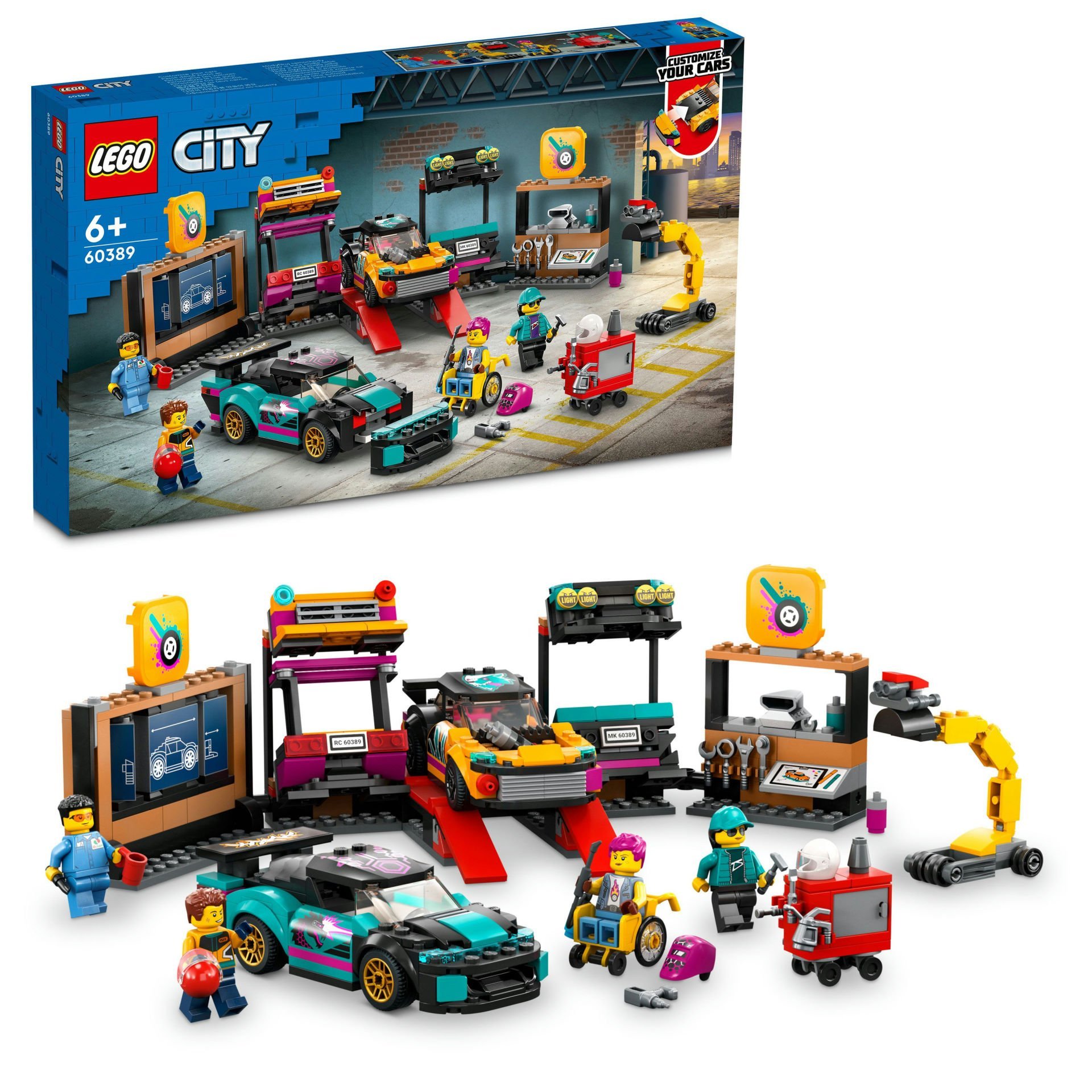 LEGO® City Araç Modifiye Atölyesi 60389 Oyuncak Yapım Seti (507 Parça)