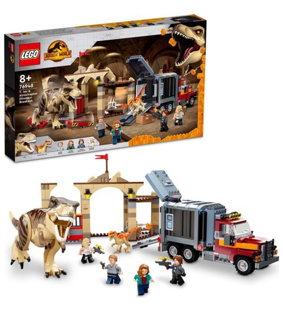 LEGO® Jurassic World T. ve Atrociraptor Dinozor Kaçışı 76948 (461 Parça)