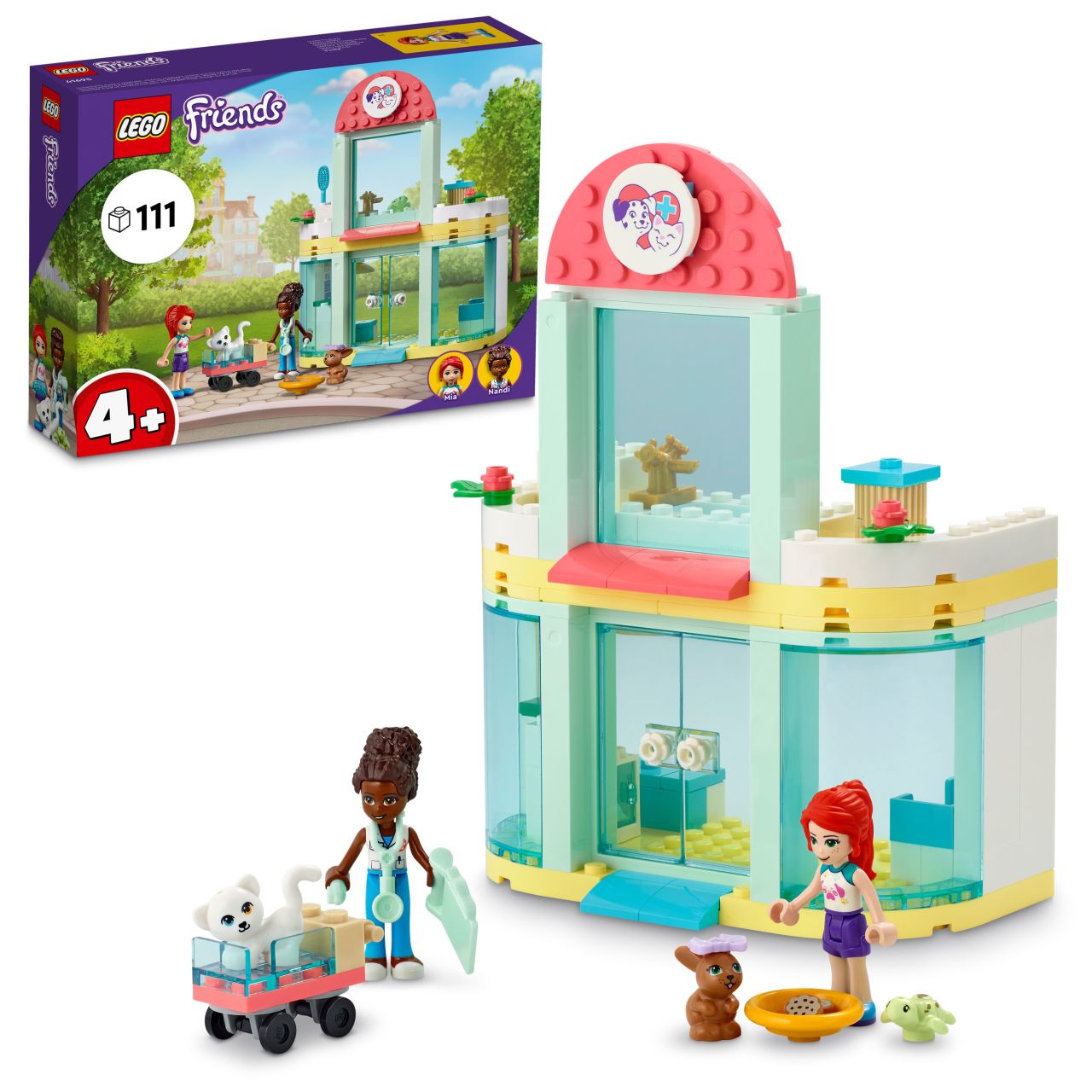 LEGO® Friends Evcil Hayvan Kliniği 41695 – Çocuklar için Kedi Oyuncağı İçeren Yaratıcı Oyuncak Yapım Seti (111 Parça)