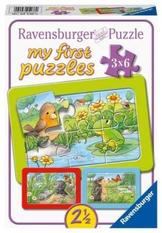 Ravensburger 3x6 Parçalı Çerçeveli Puzzle Hayvanlar