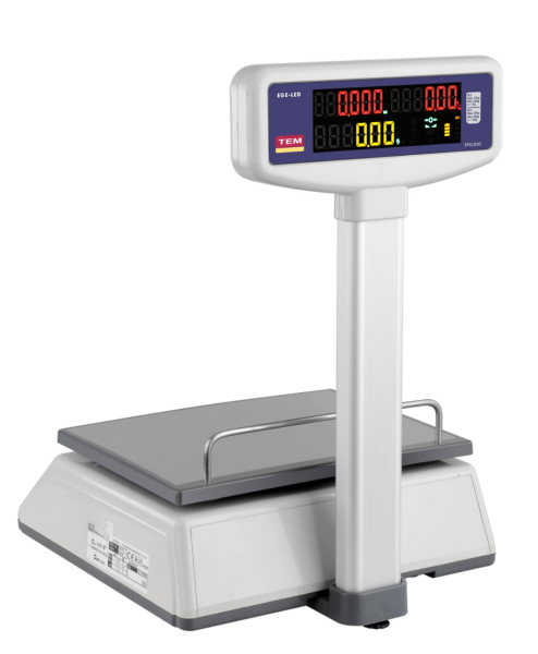 TEM EGE T BOYUNLU 15KG MARKET TERAZİSİ