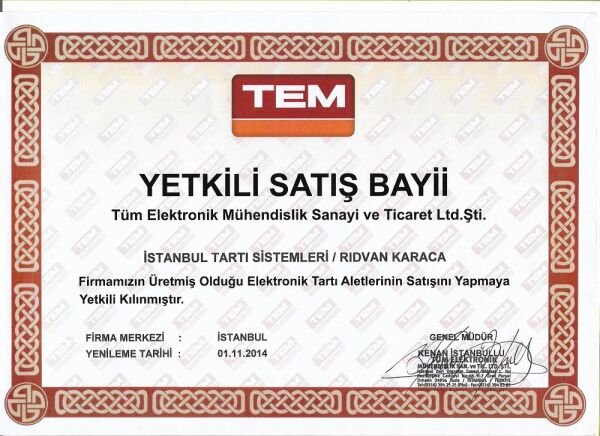 TEM EGE T BOYUNLU 30KG MARKET TERAZİSİ