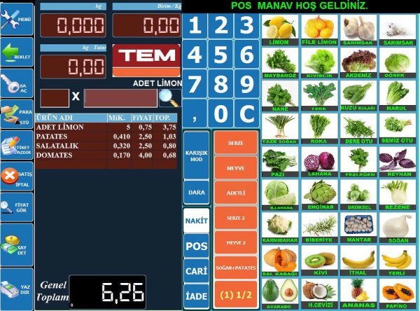 Manav Sistemi Pos Terazi 30kg