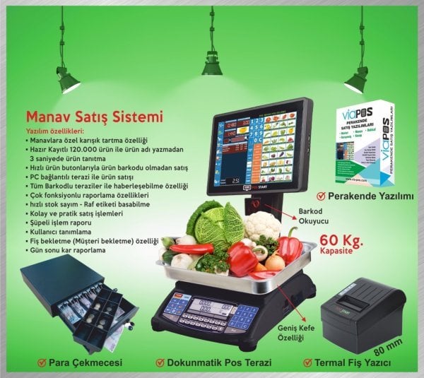 Manav Sistemi Pos Terazi 60kg