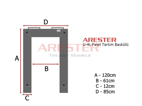 ARESTER U-4L 1500Kg U TİPİ PALET TARTIM BASKÜLÜ