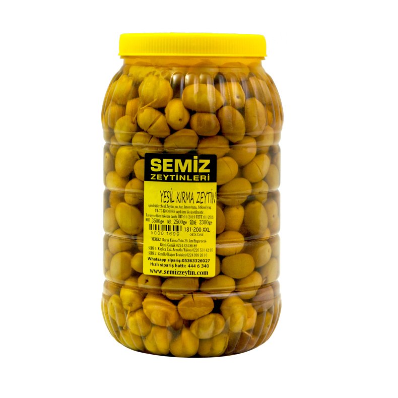 Yeşil Kırma Zeytin Şampiyon 2.35 KG e