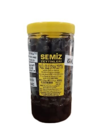 Yağlı Sele Siyah Zeytin KRAL 1,25 KG e