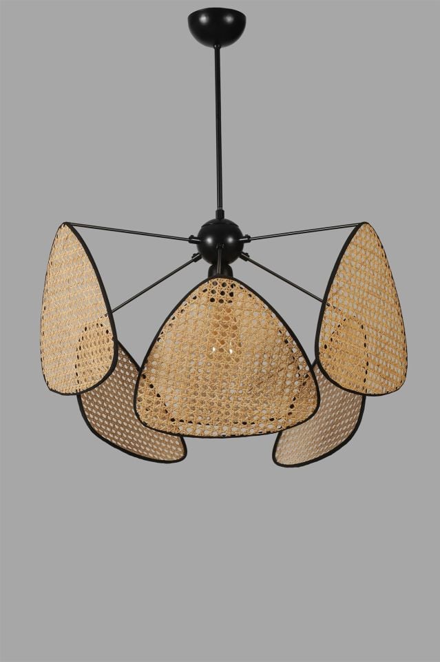 HERA 6 LI RATTAN AVİZE