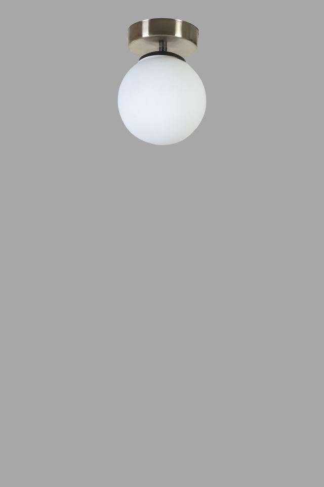 YENİ CAN TEKLİ MAT KROM BEYAZ CAMLI AVİZE