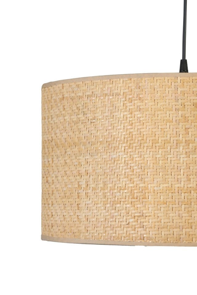 HASIR RATTAN ABAJURLU TEKLİ SARKIT AVİZE