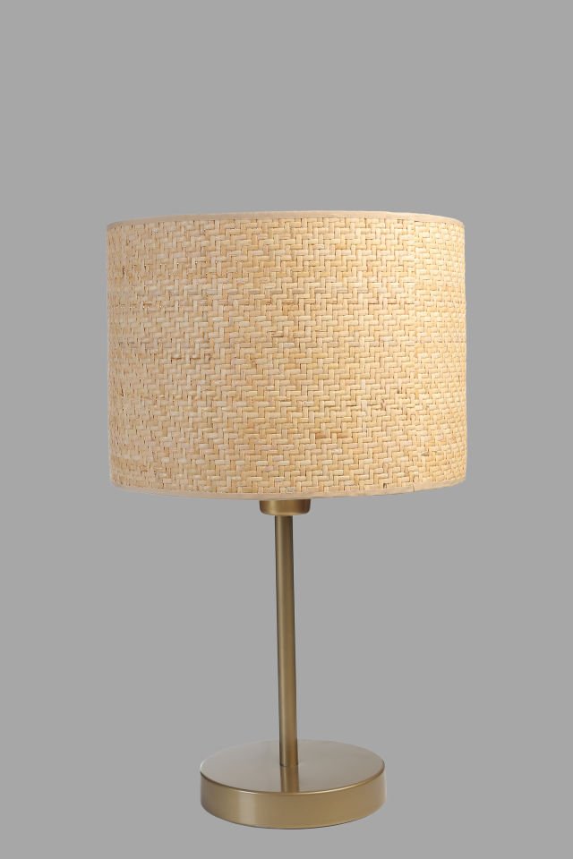 HASIR RATTAN ABAJURLU MASA LAMBASI ESKİTME