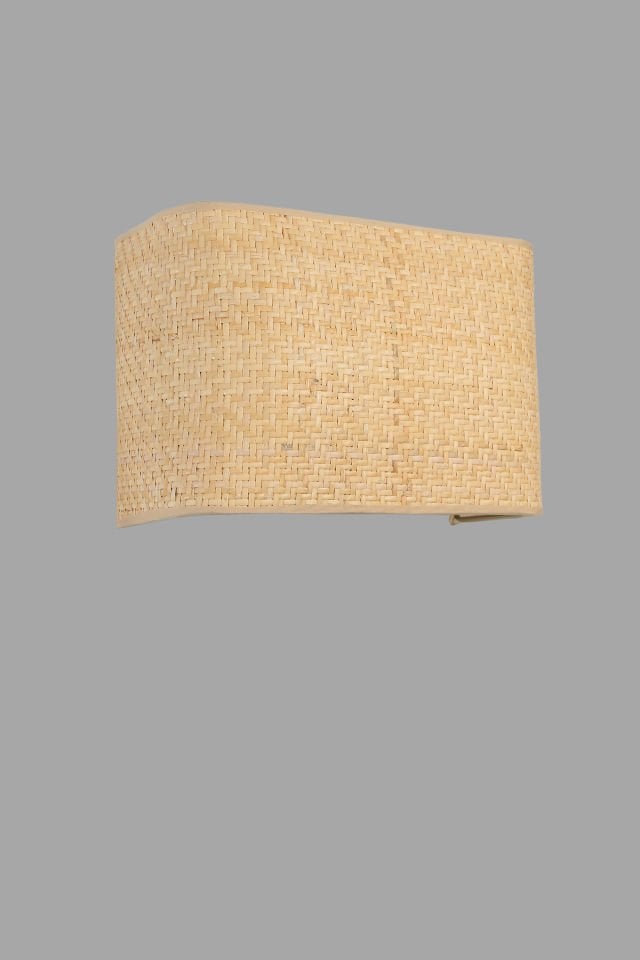 HASIR RATTAN ABAJURLU DİKDÖRTGEN APLİK