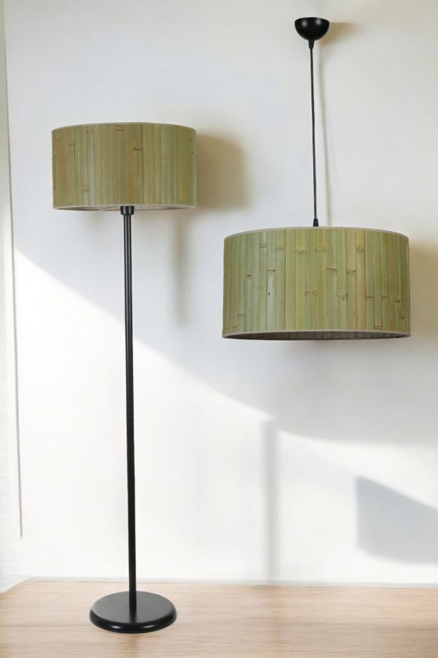 BAMBU 03 AVİZE LAMBADER 2 Lİ SET