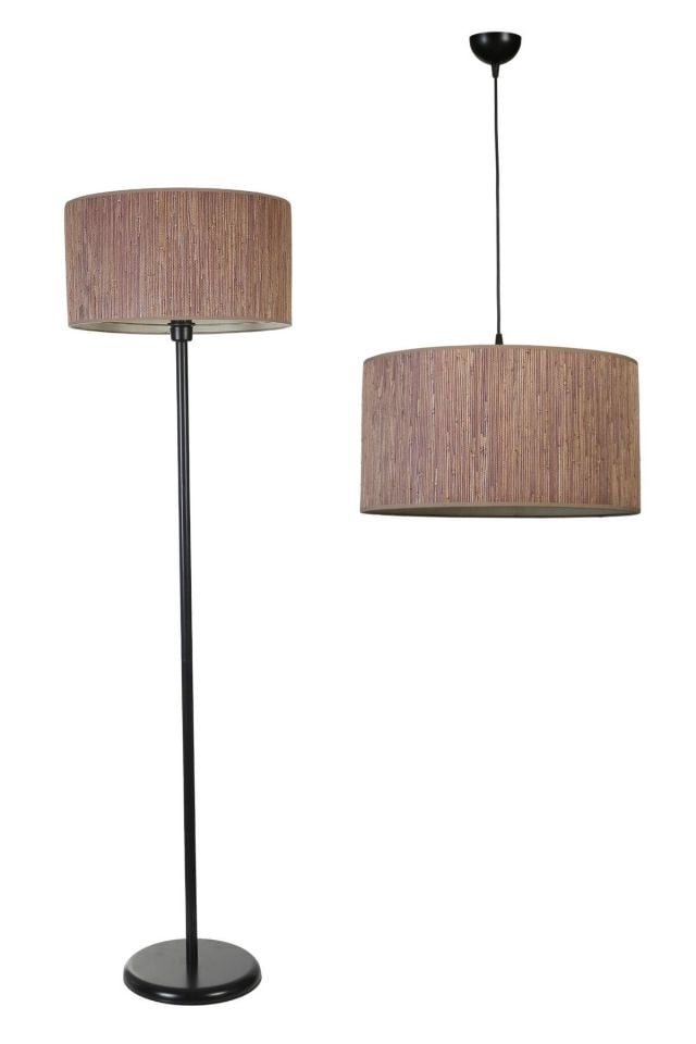 BAMBU 04 AVİZE LAMBADER 2 Lİ SET