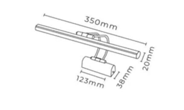 FLÜT 35 CM LEDLİ SİYAH APLİK