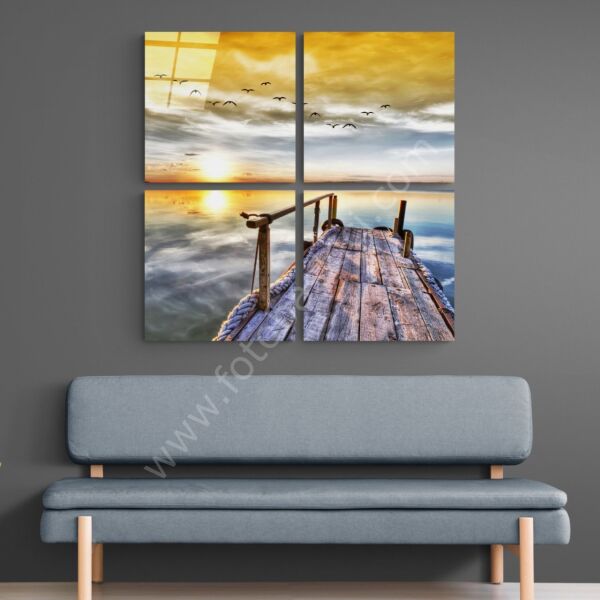 Günbatımı Quadro Cam Tablo