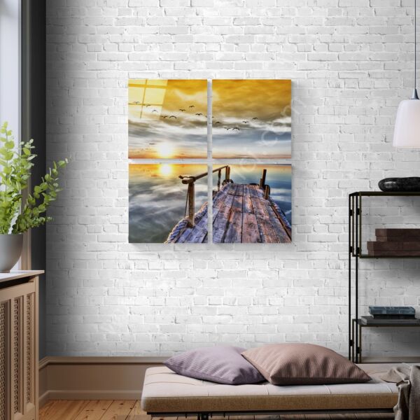 Günbatımı Quadro Cam Tablo