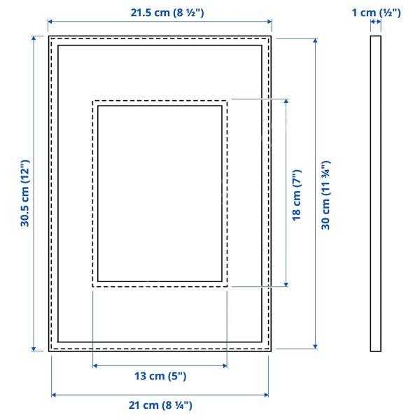 Alüminyum Çerçeve Gri 21x30 cm LOMVIKEN