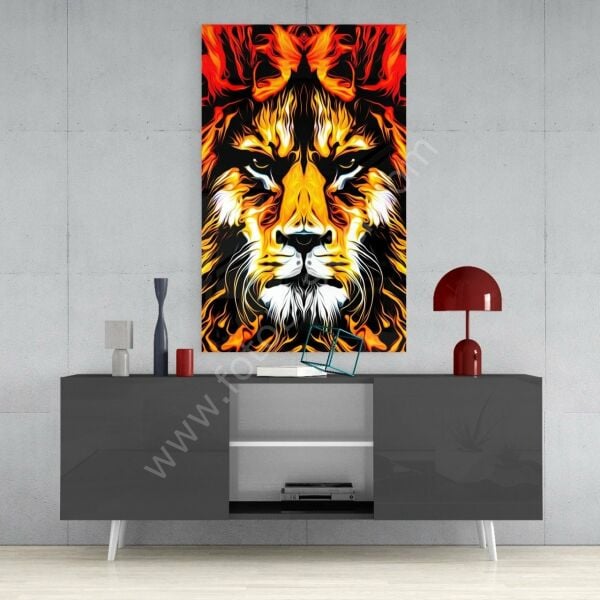 Aslan Cam Tablo No:5056