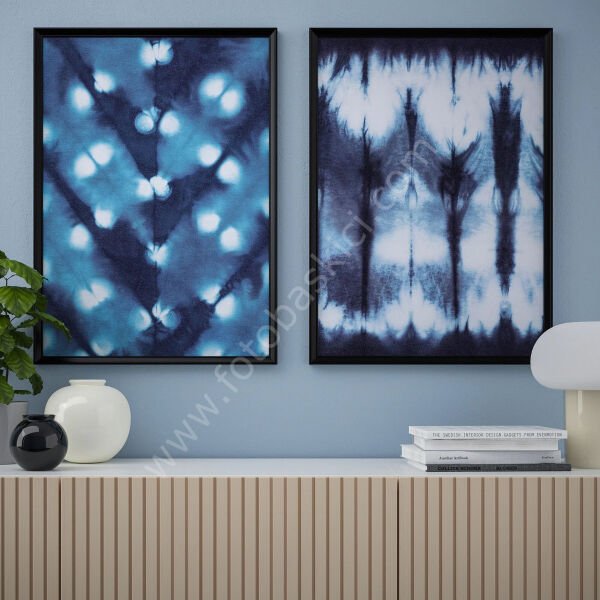 Çerçeveli Resim Seti Koyu Desen 50x70 cm 2'li KNOPPANG