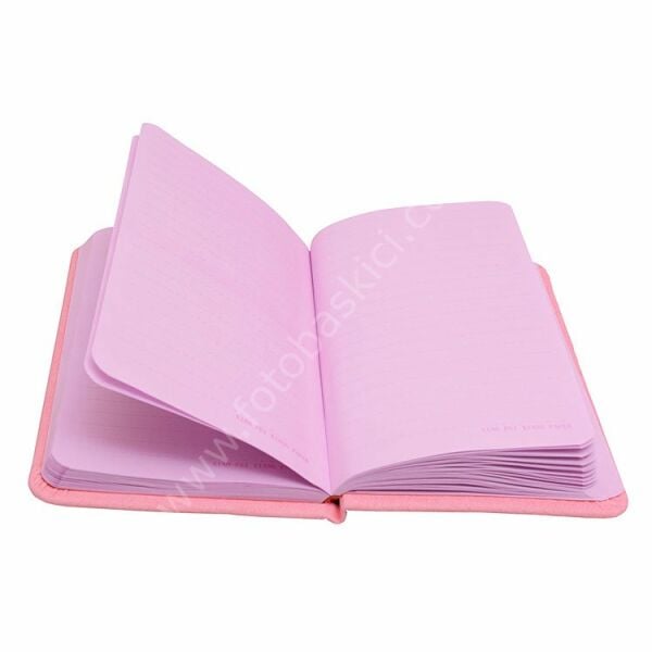 Kalemli ve Kutulu Anı Defteri (Pembe) 17x20 cm