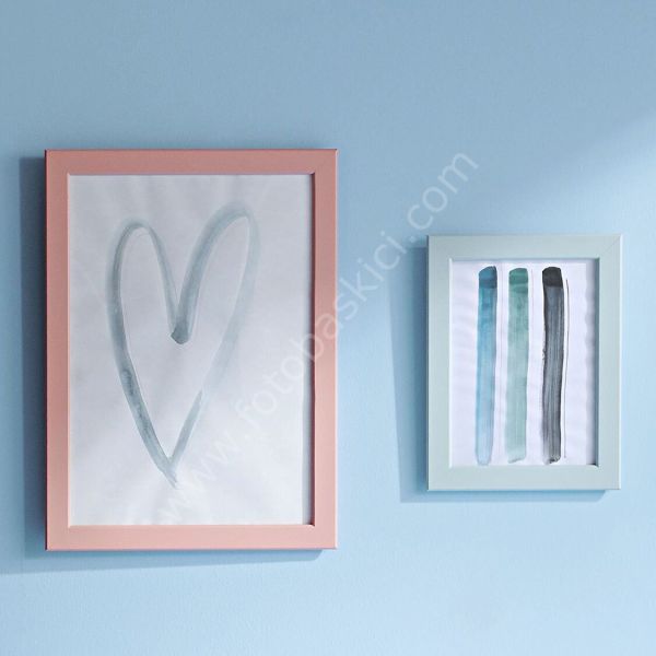 Ahşap Çerçeve Pembe 13x18 cm FISKBO