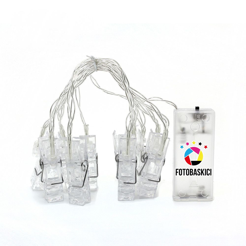 10 Mandallı Pilli Led Işık (Renk Seçenekli)