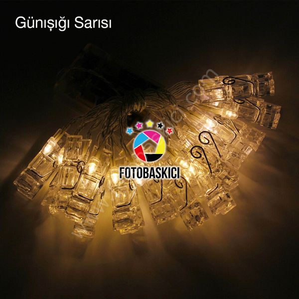 10 Mandallı Pilli Led Işık (Renk Seçenekli)
