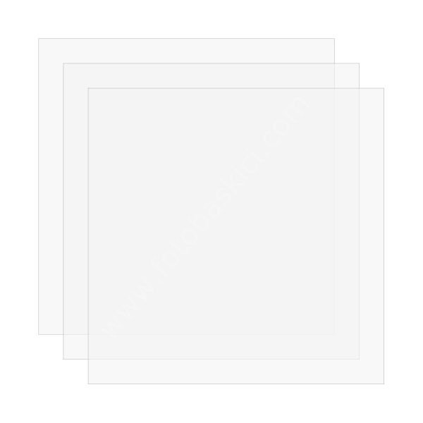 21x21 cm Sök Tak Kare Çerçeve Ön Yüz Koruması - 3 Adet