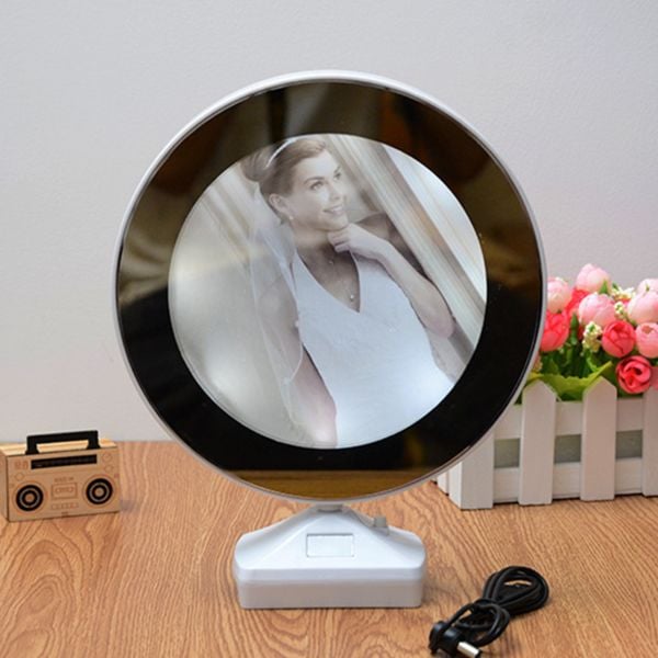 Sihirli Led Ayna Fotoğraf Çerçevesi (Yuvarlak) 20x25 cm
